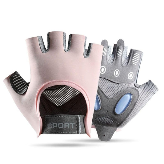 Workout Gloves for Women Men, Non Slip Gym Training Gloves Breathable Lightweight Fitness Gloves for Weightlifting Cycling - color: Pink, size: Small