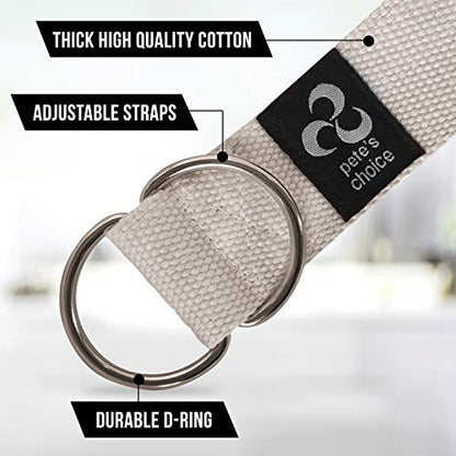 Stretching Straps and Yoga Blocks - Yoga Beginner Kit for Pilates & Gym - style: 5 Pack, 8ft