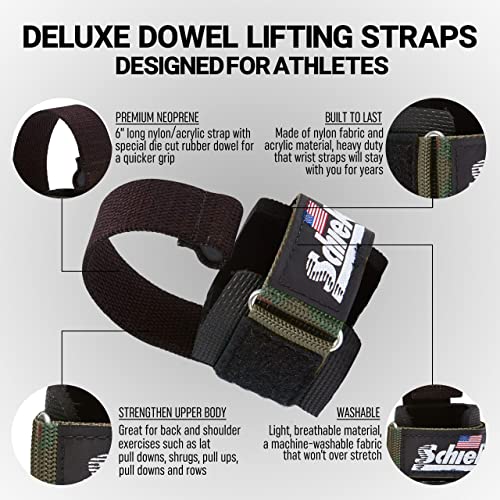 Schiek Sports Model 1000-DLS Deluxe Dowel Lifting Straps - color: Camo