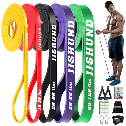 Resistance Bands Set, Pull Up Assistance Bands Pull Up Bands Exercise Bands for Men Women, Workout Bands for Working Out, Muscle Strength Training, Body Stretching - color: yellow, red, black, purple, green