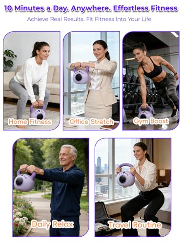 Vibration Kettlebell – 3LB Golden Weight Ideal for Women’s Fat Loss, Body Sculpting & Lymphatic Drainage – Slimming Vibration Exercise Machine for Toning, Circulation & Daily Home Workouts