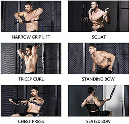 INNSTAR Cable Attachments for Gym, Heavy Cable Handles with Solid ABS Core Grips, D Handle Cable Attachment, Cable Machine Handles for Resistance Bands