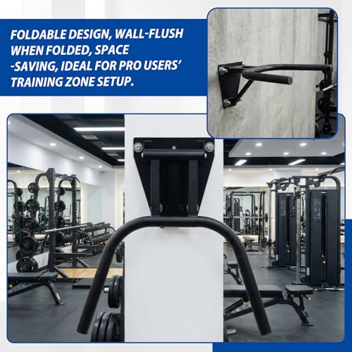 Zonon Wall Mount Dip Station Dip Bar Heavy Duty Wall Mount Pull up Bar for Home Gym Power Strength Training Workouts L Sits Knee Raises Gymnastics and Upper Body Fitness Training Max Capacity 400 lb
