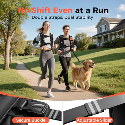 2026 FEIERDUN WV1 3-IN-1 Weighted Vest Kit with Phone Holder & Water Pocket, 8lb/12lb/20lb Chest-friendly Vest for Running, Walking, Workout, Fitness, Cardio, Training & Strength Building