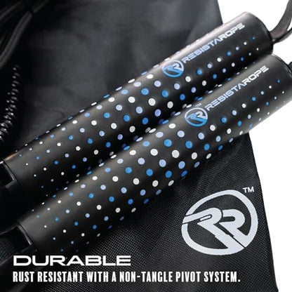2-in-1 Jump Rope & Resistance Band — Quick-Convert Handles, 30 lbs Resistance, Ball Bearing Speed Rope | Compact Full-Body Training System for Home & Travel