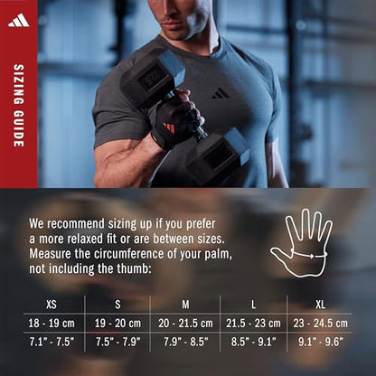 adidas Essential Training Gloves - color: Red, size: Small