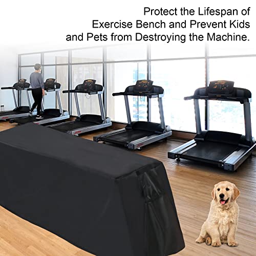 Weight Bench Cover - Exercise Workout Bench Cover Waterproof Protective Covers for Sit-Up Board, Black - size: 55"L×18"W×16"H