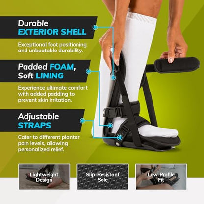 BraceAbility Sleeping Stretch Boot - Plantar Fasciitis Night Foot Splint Adjustable Achilles Tendonitis Brace for Fascia, Tendon and Calf Stretching, Heel and Bone Spur or Arch Pain Treatment (Small) - size: Small
