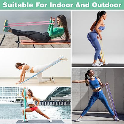 Resistance Bands, Pull Up Bands, Workout Bands for Exercise, Thick Heavy Resistance Band Set with Door Anchor, Elastic Bands for Body Stretching, Training at Home/Gym for Men & Women