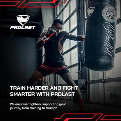 4 ft 80lb Heavy Boxing Punching Bag, Muay Thai, MMA, Strength Training Equipment, Hanging, Unfilled, Rhino Logo, Two Tone, Red