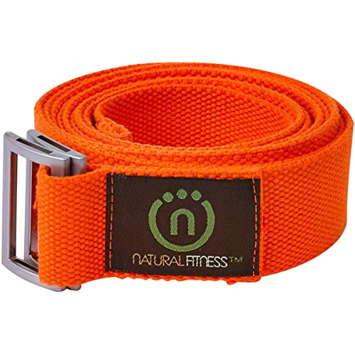 Natural Fitness Hemp Yoga Strap – 8 Foot Long – Flame