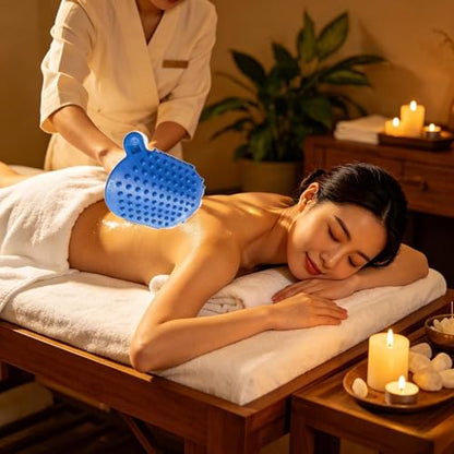 Roller Ball Glove Massager, Lymphatic Massage Tool Gua Sha Fascia Muscle Release for Face, Neck, Back, Abdomen, Legs & Full Body, Medium
