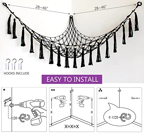 Exercise Ball Holder Yoga Ball Rack Corner Hanging Storage Net or Hammock for Fitness Ball Balance Ball Organizer Pregnancy Stability Ball Swiss Balance Ball for Yoga Studio and Gym