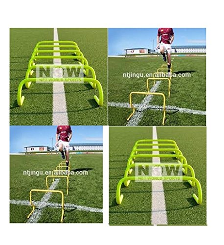 CW Jumping Hurdles Running Obstacles Pack of 12 Pcs Indoor Practice Outdoor Sports Training Hurdles Fitness Equipment Footwork Speed Agility