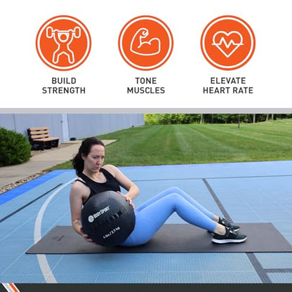 Body Sport Wall Ball, 10 lb. Heavy-Duty Fitness Tool with Durable Design - Strength Training, High-Impact Exercises, and Cross-Training - Ideal for Home Gym and Commercial Use