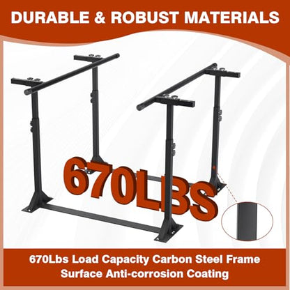 Parallel Bars for Physical Therapy 670LBS Steel Adjustable Height & Width