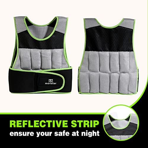 Adjustable Weighted Vest Women Men with Reflective Design 10lbs,20lbs Workout Vest for Strength Training, Walking, Jogging, Weightlifting, Running Men Women - size: 10lbs