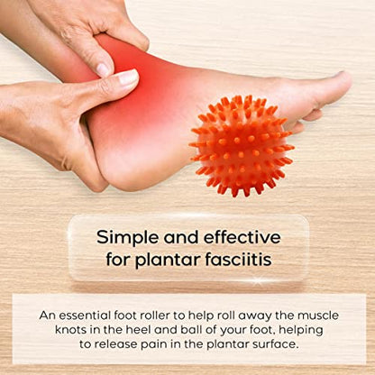 activelife - Spiky Massage Ball, Feet, Neck, and Back Massager, Full Body Deep Tissue Muscle Therapy, Plantar Fasciitis Foot and Muscle Roller, Soft, Yellow - style: Soft Yellow