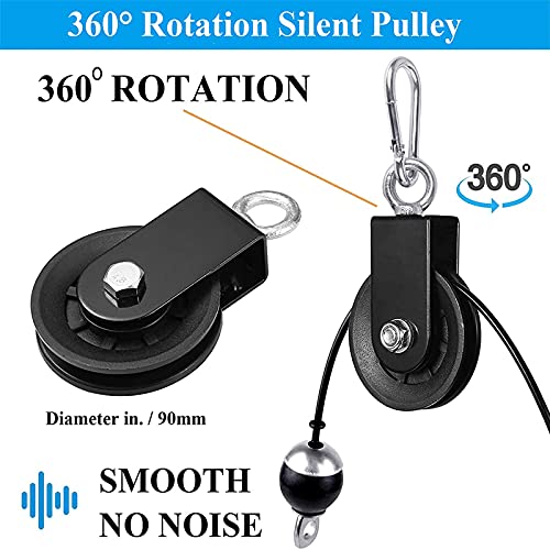 LAT Pulley System for Home Gym – Strength Training Fitness Equipment Cable Machine for Triceps, Biceps, Back & Shoulder Workouts - color: Bar