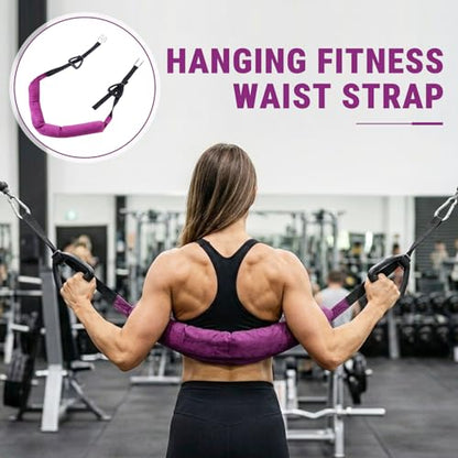 Hanging Ab Straps for Pull Up Bar, Adjustable Waist Stretcher Strap Aerial Yoga Flexibility Trainer for Back Stretching and Leg Mobility Exercises