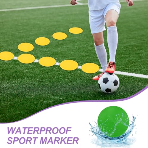 PATIKIL Spot Markers, Non-Slip Floor Dots Agility Markers Flat Field Cone Poly Dot - color: Green