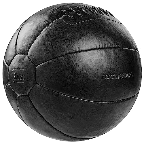 Core Weighted Medicine Ball 4, 6, 8, 10, 12, 14, 16, 20, 25, 30 lbs, Soft Touch Vegan Leather with Sturdy Grip for Strength Training, Recovery, Balance Exercises and Other Full-Body Workouts