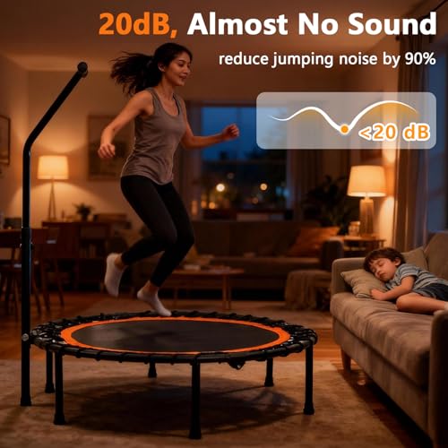 40" Bungee Rebounder Mini Trampoline with Foam Handle for Adults and Kids