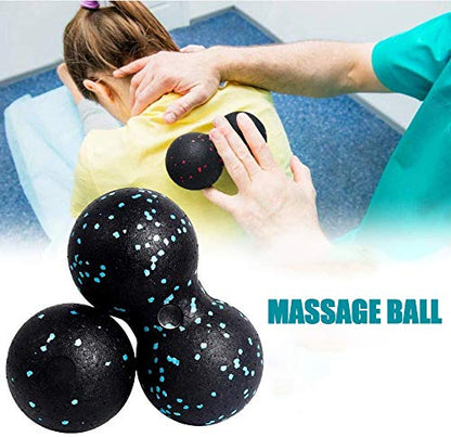 Peanut Massage Ball - After Exercise Fascia Ball Set Training Deep Tissue Massage Ball Kit Lacrosse Ball Muscle Roller for Acupressure Plantar Fasciitis Reflexology Massage