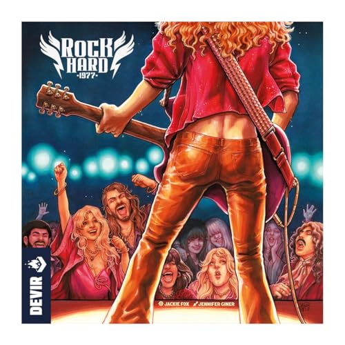 Devir - Rock Hard: 1977 Board Game, Music Industry Strategy Game with Worker Placement, Rock Band Simulation Game for Teens and Adults, Ages 16+, 2–5 Players, 90 Playtime, (English Version)