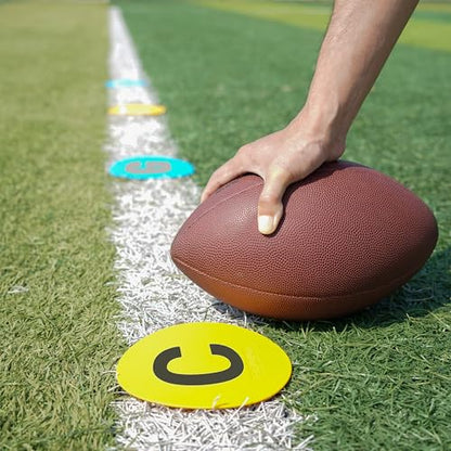 Football Linemen Position Flat Spot Markers: Precision, Durability, and Portability for Enhanced Training - style: BLACK