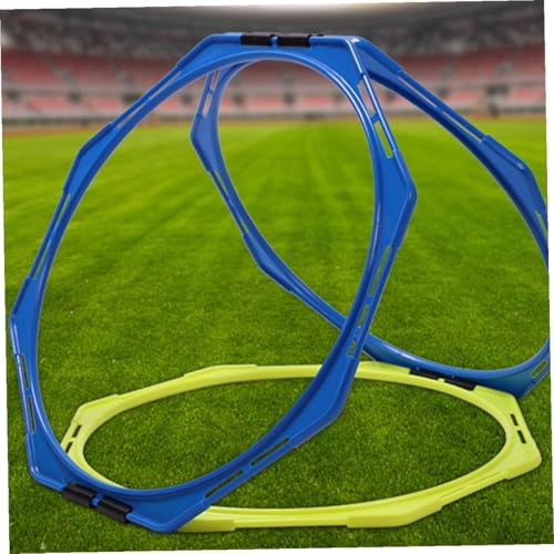 Kisangel Multi-Function Speeds Train Rings and Octangular Agility Circles Set, Portable 36cm Football Training Rings in Yellow, Orange, Blue, and Green for Soccer Speed and Agility Drills