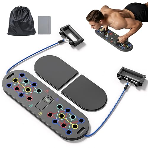 Push Up Board Fitness, Portable Dismountable 17 in 1 Push Up Bar at Home Gym, Multi-functional Pushup Stands Professional Strength Training Equipment For Man and Women
