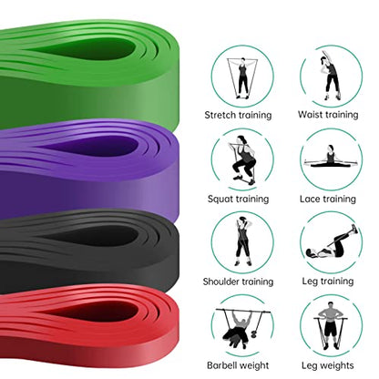 Resistance Band, Pull Up Bands, Pull Up Assistance Bands, Workout Bands, Exercise Bands, Resistance Bands Set for Legs, Working Out, Muscle Training, Physical Therapy, Shape Body, Men Women - color: 0.5-1.7in