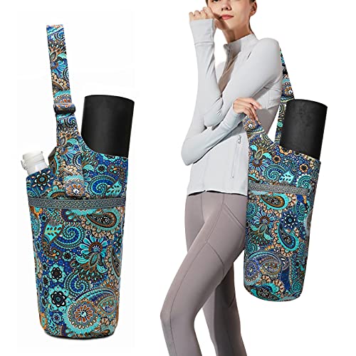 IwIeIaIrI Yoga Mat Bag for Women with Large Size Pocket and Zipper Pocket,Yoga Bag Mat Carrier Holder Fits Most Your Stuff,Yoga Accessories Gifts