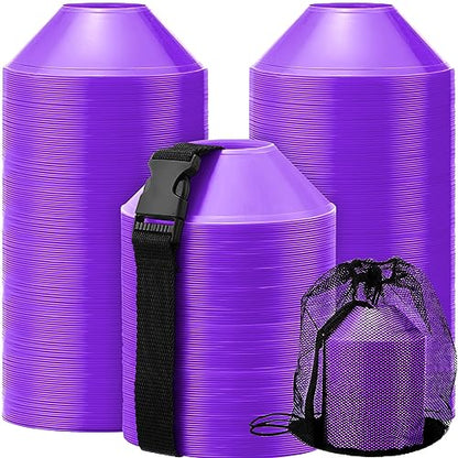 Hanaive Mini Soccer Cones for Agility Drills, 5 Inch - color: Purple