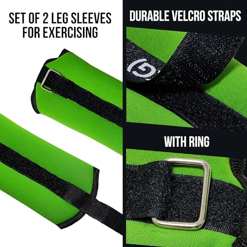 FUXION Adjustable Ankle Weights 1.5/2.0/2.5 lbs Pair, Fully Adjustable for Ankle Wrist Arm or Leg, for Training Warm-up Pilates Gym Accessories