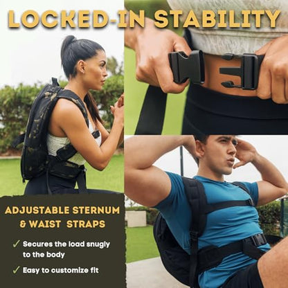 Polyfit PL8 Backpack for Olympic Weight Plates - Weighted Backpack for Strength Training, Rucking, and Gym Workouts - OD GREEN