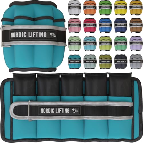 Adjustable Ankle Weights for Women & Men – 1 Pair (2–10 lbs) Wrist, Arm & Leg Weights for Gym, Yoga & Home Workouts – Secure Fit Strap Design – Durable Fitness Training Equipment - color: Ocean Blue