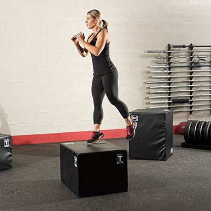 Body-Solid 3-Way Plyometric Box Set - Exercise, Jump, and Step Up Boxes for Training, Gym, Fitness, and Home Workouts - Foam, Adjustable, Soft, and Durable Plyo Boxes (20, 24, 30 Inch)