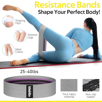 WALITO 8Pcs Barbell Pad Set for Hip Thrust - Squat Pad,Gym Accessories for Women with Bar Bad,Bench Press, with Gym Ankle Straps,Resistance Bands for Working Out,Lifting Strap,Carry Bag