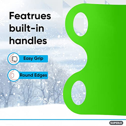 Superio Snow Slider Mat, Flexible Snow Sled Flying Carpet, Roll up Sleds for Kids 36" / Adults 54" Lightweight Plastic Snowboard Sled, 1 Pack