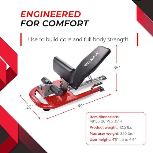 Stamina X 4-in-1 Adjustable Fitness Bench, for Strength Training