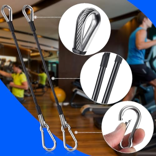 Gym Cable Extension, Fitness Extension Rope Attachment Compatible with Home Gym Accessories Thick 0.2", Replacement Gym Cable Machine Extension for LAT/Tricep Pull Down, Leg Extensions Machine
