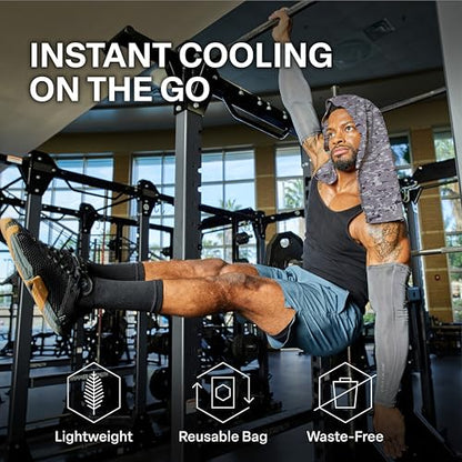 Instant Cooling Hoodie Towel – Advanced Chemical-Free Evaporative Cooling Technology – UPF 50+, 2+ Hours Cooling - color: Camo