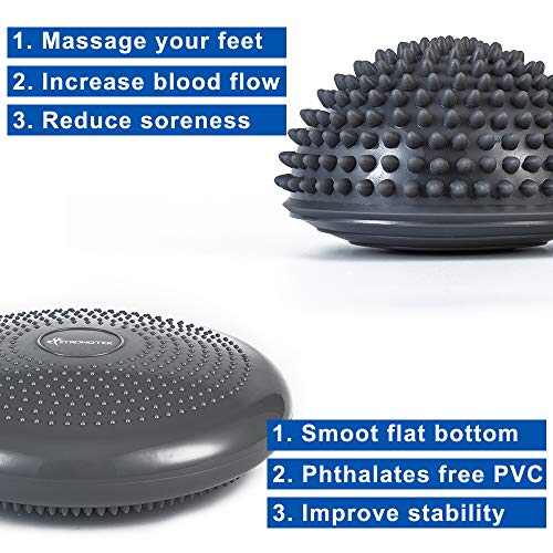 StrongTek Wedge & Balance Pod Set – Build Agility, Core Strength & Joint Stability for Yoga, Rehab, Fitness Training