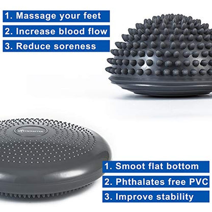 StrongTek Wedge & Balance Pod Set – Build Agility, Core Strength & Joint Stability for Yoga, Rehab, Fitness Training