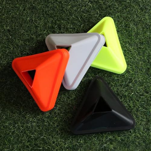 20pcs Soccer Training Triangle Sign Disks, Football Training Markers, Practical Sports Supply for Agility Drills and Skill Development Random Color