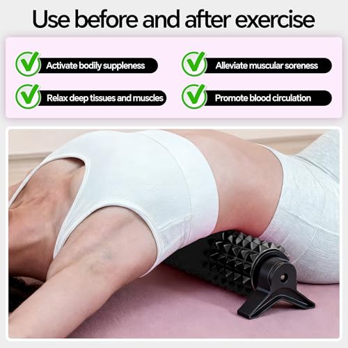 Foam Roller with Detachable Stand, 18" Deep Tissue Massage Roller, Beginner-Friendly Support Design for Muscle Recovery, Home Workout & Fitness - Black - color: Black