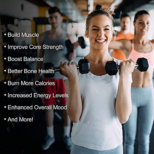 RitFit Rubber Hex Dumbbell Set with Storage Weight Rack - style: 180 LBS (5-35LB)