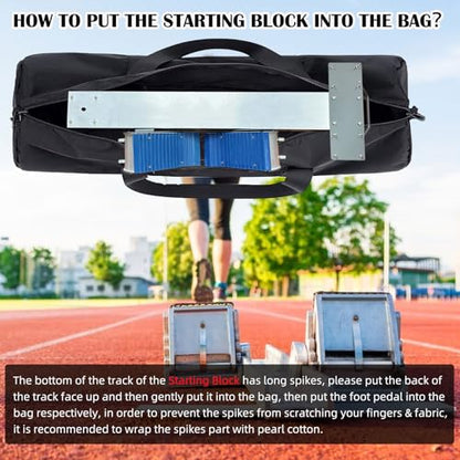 31.5in Foldable Duffle Bag Fits Starting Blocks with an Overall Length of Less Than 30 Inches Extra Large Travel DuffelTote GymBag with Zippers and Handles Sports Oxford Cloth Bags - style: 31.5in for Starting Blocks